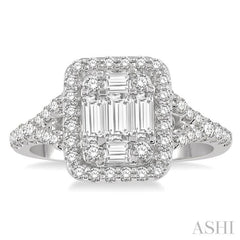 Halo Fusion Diamond Engagement Ring