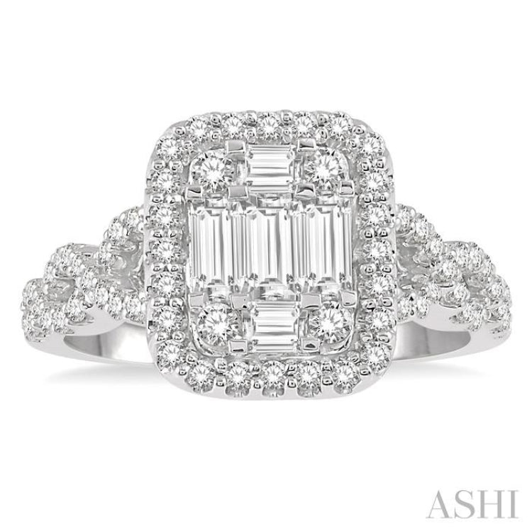 Halo Fusion Diamond Engagement Ring