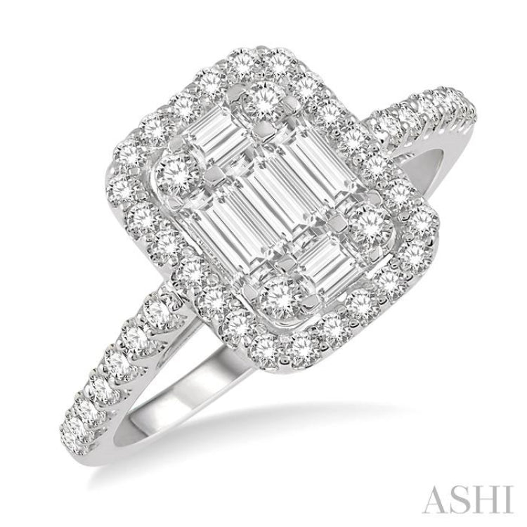 Halo Fusion Diamond Engagement Ring