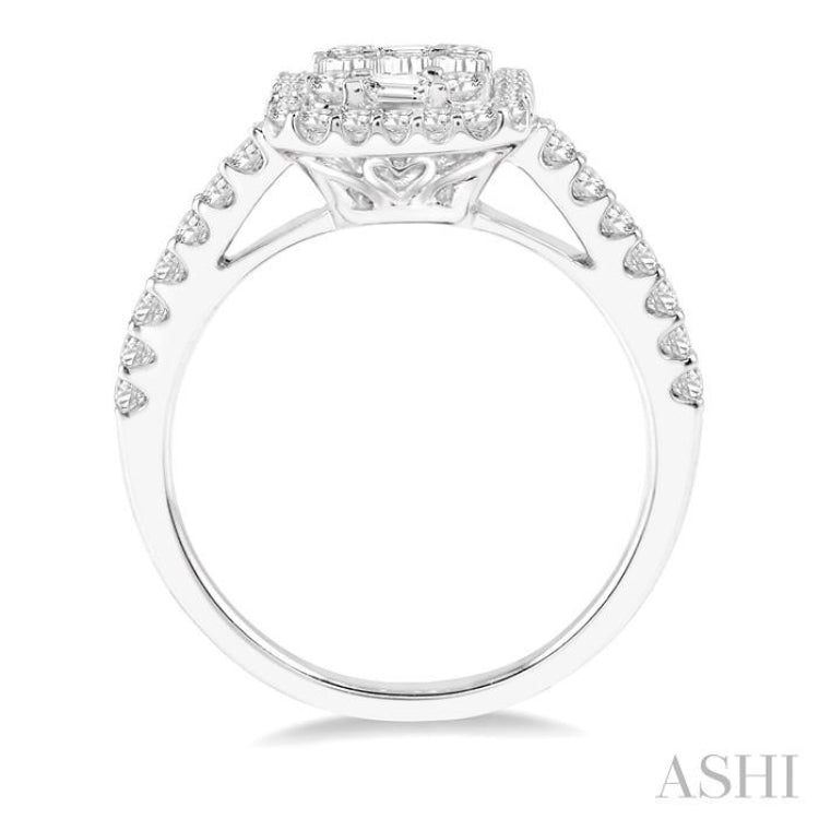 Halo Fusion Diamond Engagement Ring