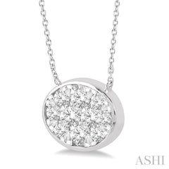 Oval Shape East-West Lovebright Essential Diamond Necklace