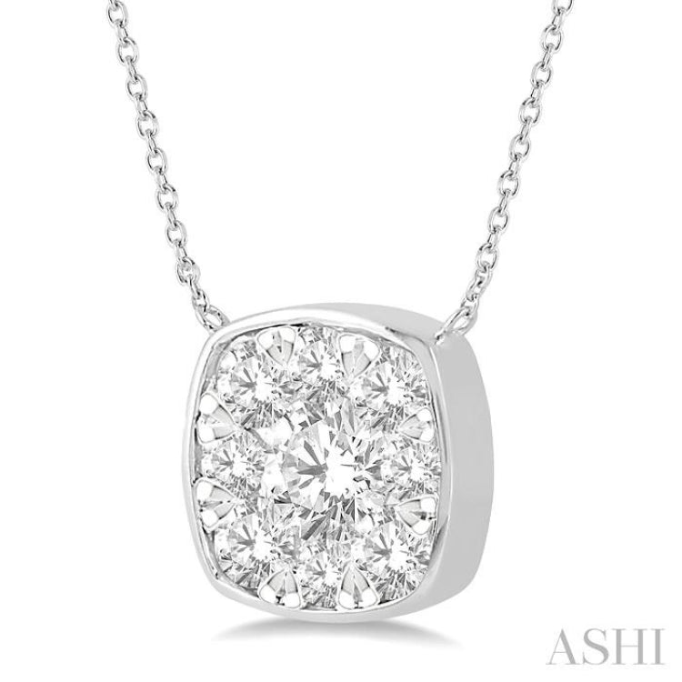 Cushion Shape Lovebright Essential Diamond Necklace