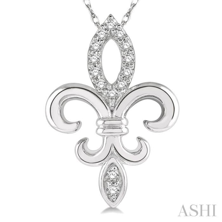 Fleur De Lis Diamond Pendant