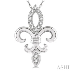 Fleur De Lis Diamond Pendant