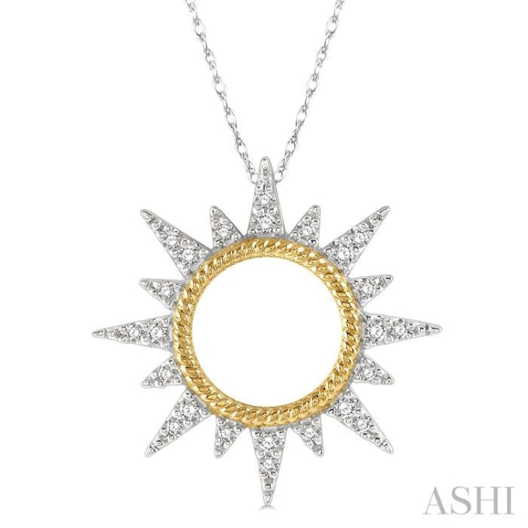Sunburst Diamond Fashion Pendant