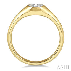 Round Shape Lovebright Essential Diamond Signet Ring