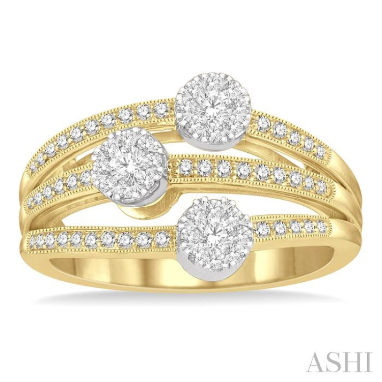 Round Shape Lovebright Diamond Fashion Ring