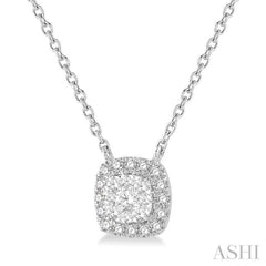 Cushion Shape Halo Lovebright Essential Diamond Necklace