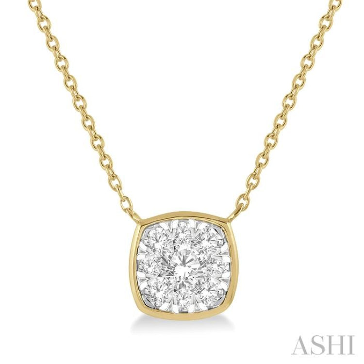 Cushion Shape Lovebright Essential Diamond Necklace