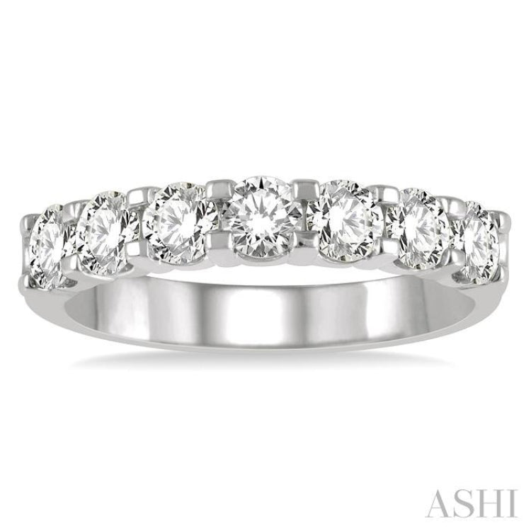 7 Stone Diamond Wedding Band