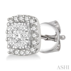 Cushion Shape Halo Lovebright Essential Diamond Earrings