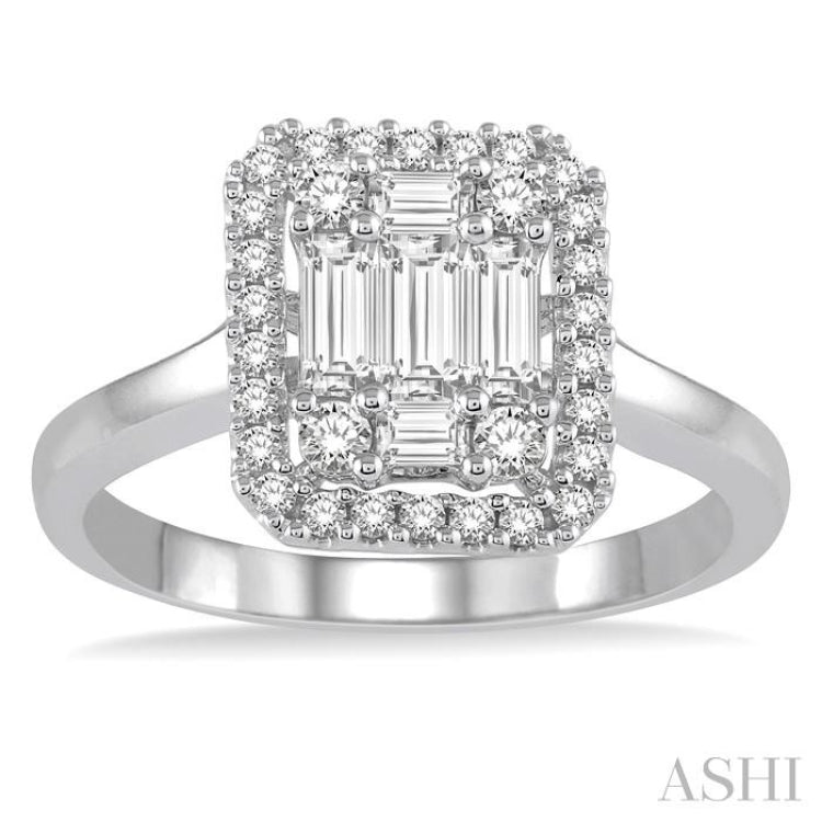 Halo Fusion Diamond Engagement Ring