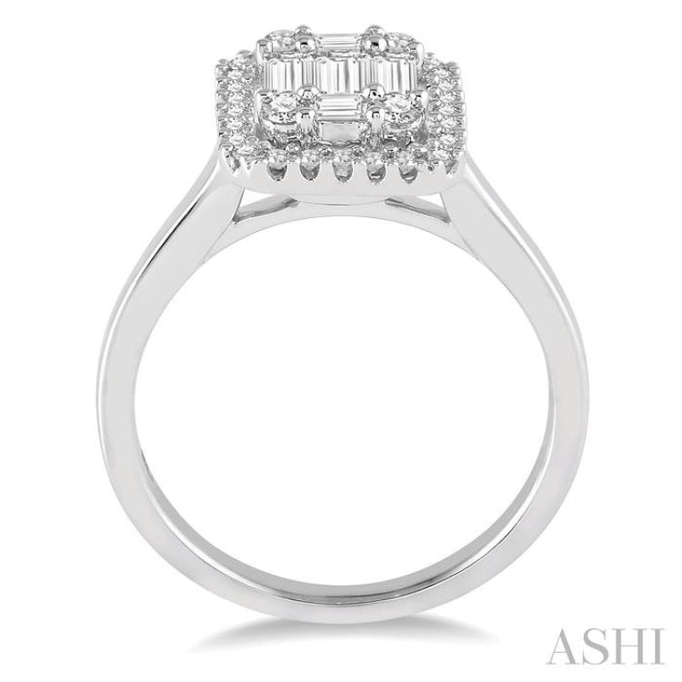 Halo Fusion Diamond Engagement Ring