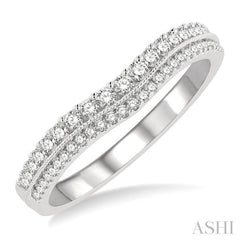 Curved Diamond Wedding Band