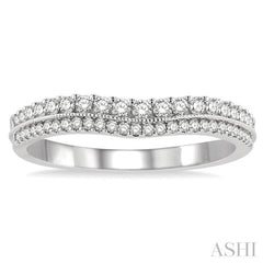 Curved Diamond Wedding Band