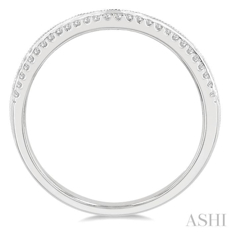 Curved Diamond Wedding Band