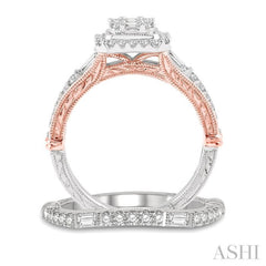 Halo Fusion Diamond Wedding Set