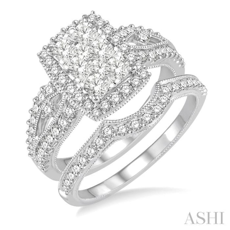 Halo Lovebright Diamond Wedding Set