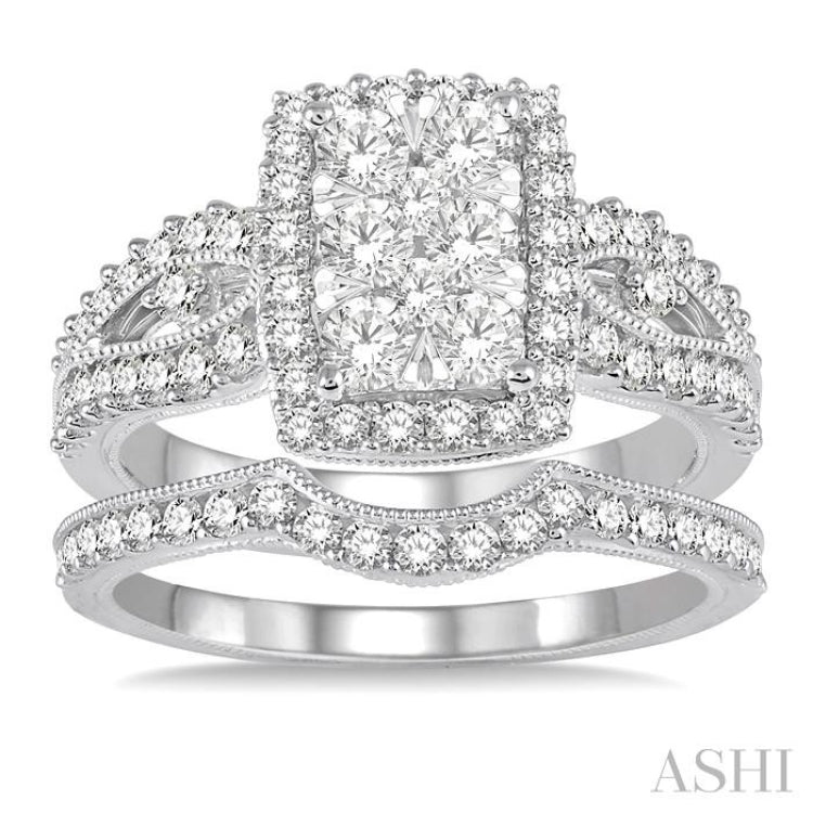 Halo Lovebright Diamond Wedding Set