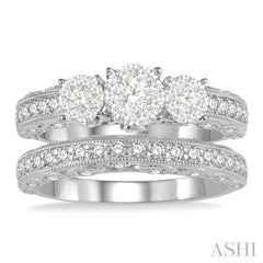 Past Present & Future Lovebright Diamond Wedding Set