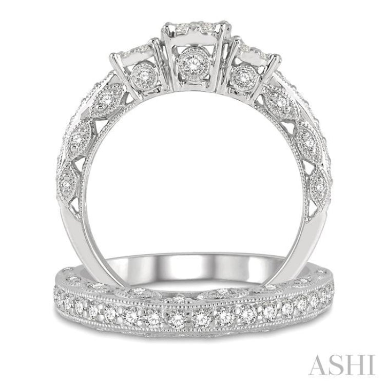 Past Present & Future Lovebright Diamond Wedding Set