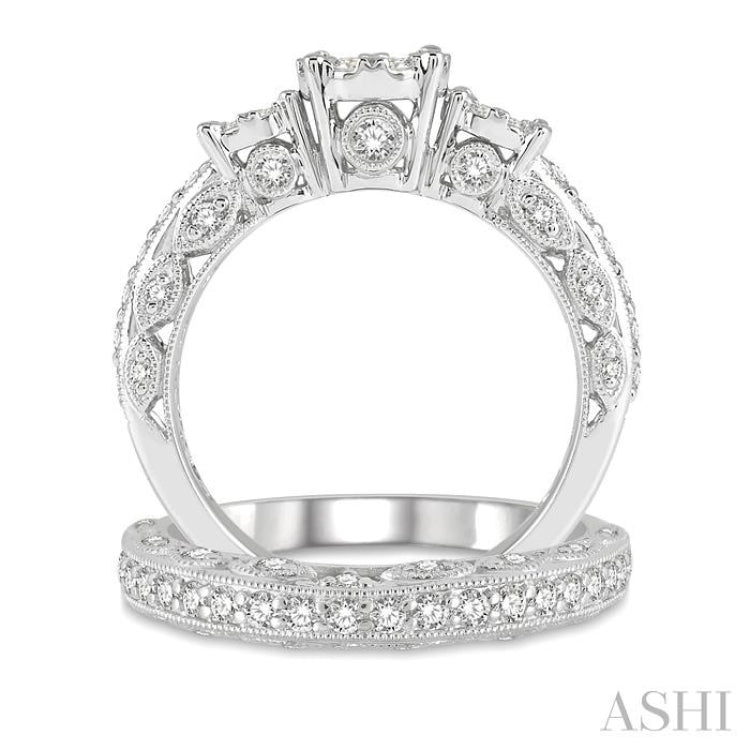 Past Present & Future Lovebright Diamond Wedding Set