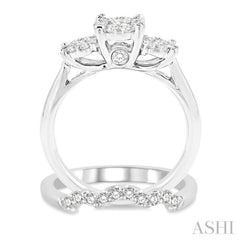 Past Present & Future Lovebright Diamond Wedding Set