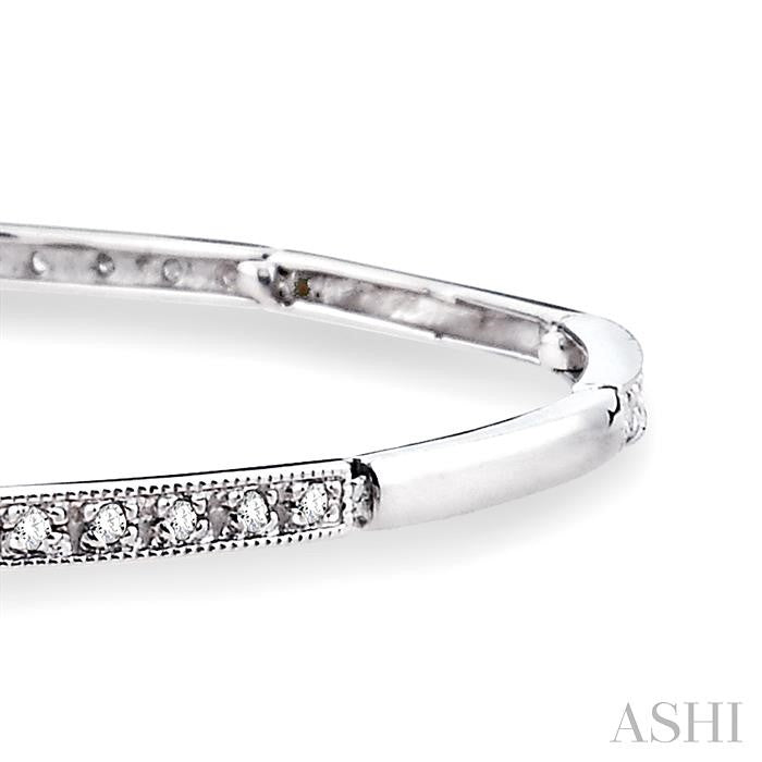 1/4 ctw Single Cut Diamond Bracelet in 14K White Gold
