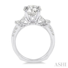 Round Shape Semi-Mount Diamond Engagement Ring