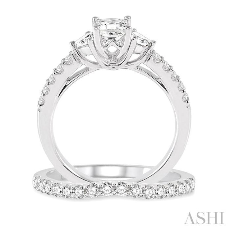 Princess Shape Diamond Wedding Set