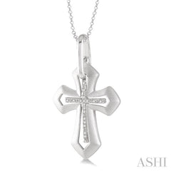 Silver Cross Diamond Pendant