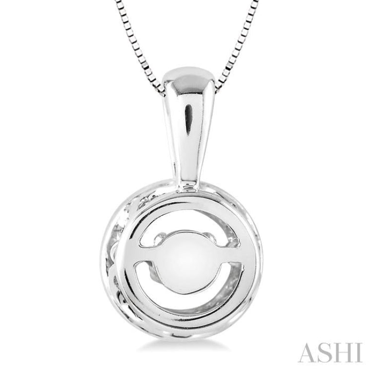 Round Shape Emotion Halo Diamond Pendant