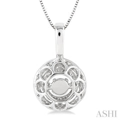 Round Shape Emotion Halo Diamond Pendant