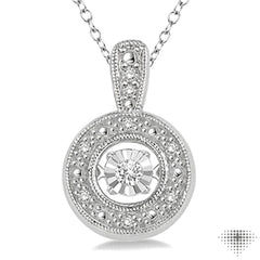 Silver Round Shape Emotion Diamond Fashion Pendant