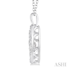 Silver Pear Shape Emotion Diamond Pendant