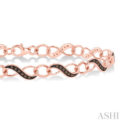 Infinity Champagne Diamond Fashion Bracelet