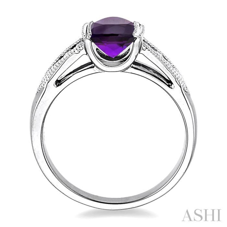 Oval Shape Gemstone & Diamond Ring