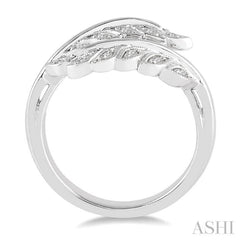 Silver Leaf Diamond Fashion Ring