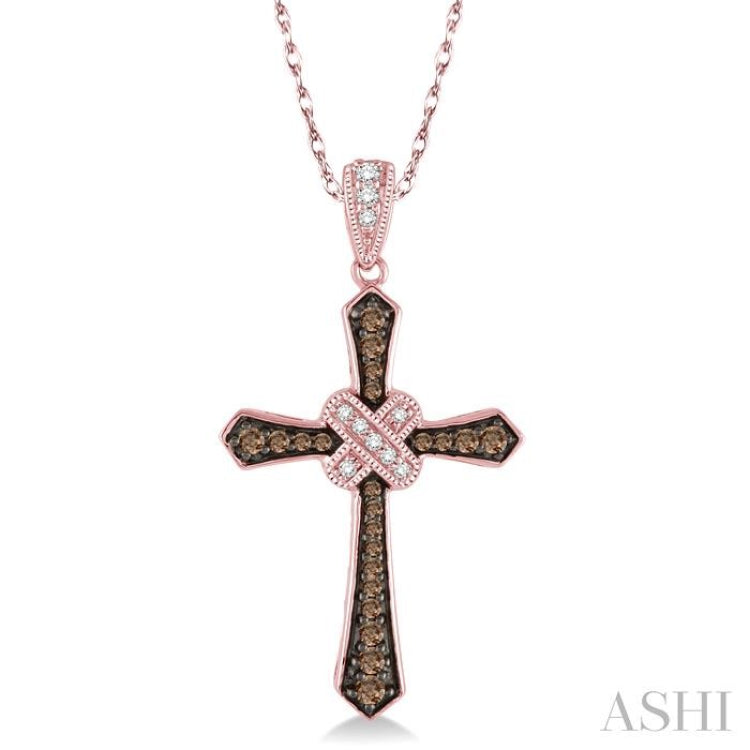 Cross Champagne Diamond Fashion Pendant