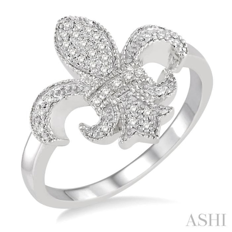 Fleur De Lis Diamond Ring