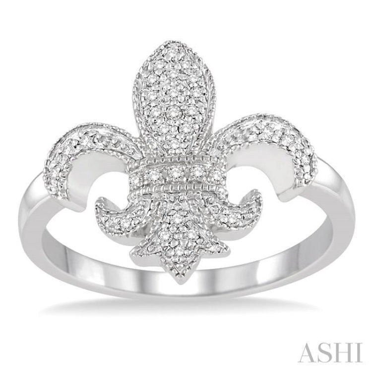 Fleur De Lis Diamond Ring