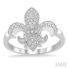 Fleur De Lis Diamond Ring