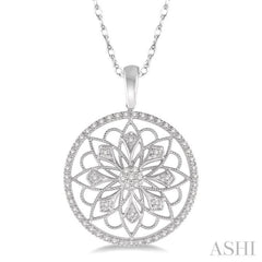 Floral Circle Diamond Fashion Pendant