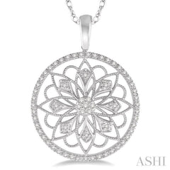 Floral Circle Diamond Fashion Pendant