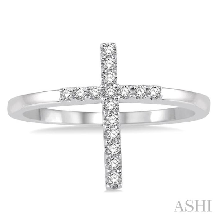 Stackable Cross Petite Diamond Fashion Ring