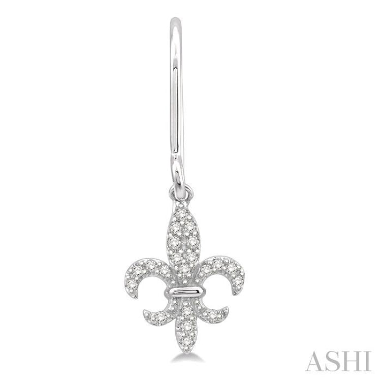 Fleur De Lis Diamond Fashion Earrings