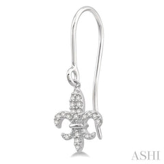 Fleur De Lis Diamond Fashion Earrings