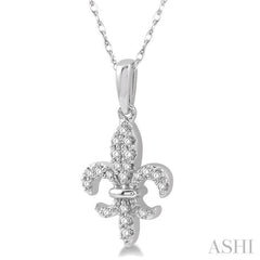 Fleur De Lis Diamond Fashion Pendant