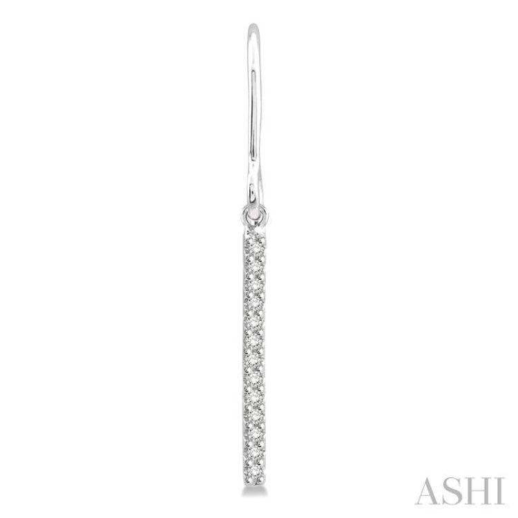 Vertical Bar Petite Diamond Fashion Earrings