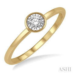 Stackable Round Shape Diamond Promise Ring